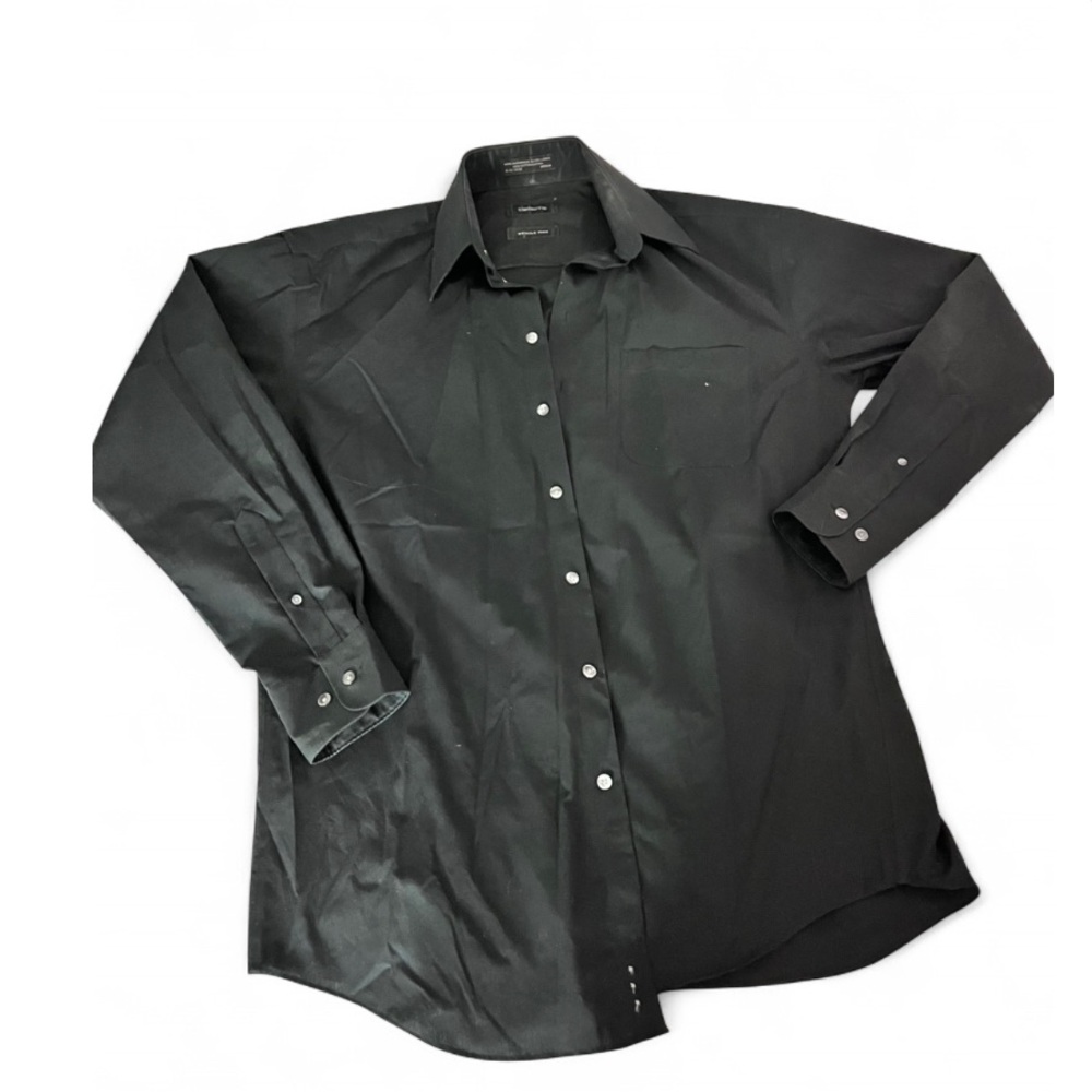 Claiborne Sleek Black Button-Up Shirt